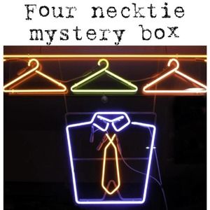 Mystery Box! Four (4) Men’s Silk Neckties - Variety of Prints - No Solid Colors